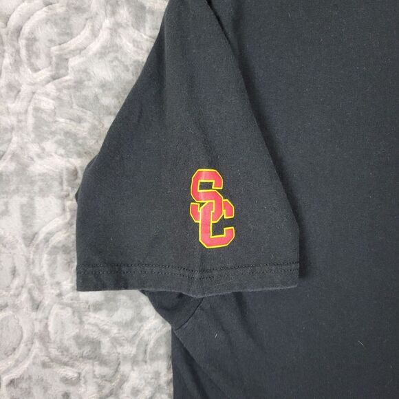 USC Trojans T-Shirt Mens Medium Black Monster Fight On College NCAA Graphic Tee - Picture 8 of 10